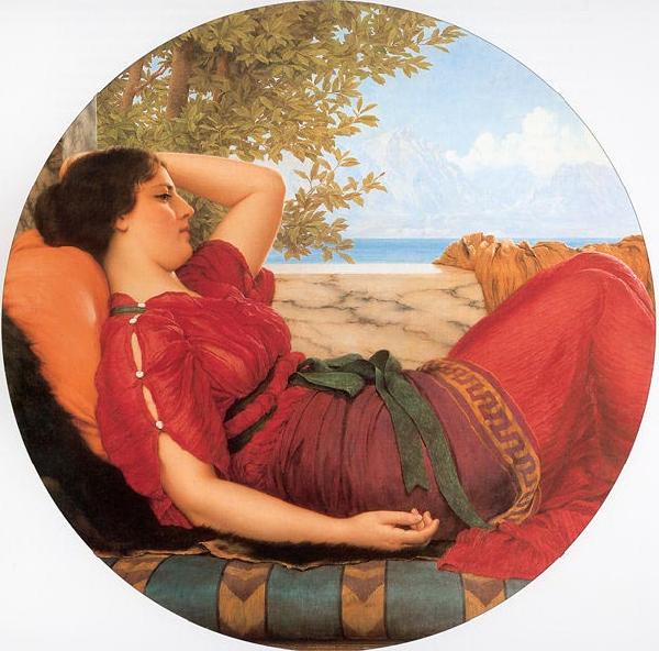 John William Godward In Realms of Fancy oil painting image